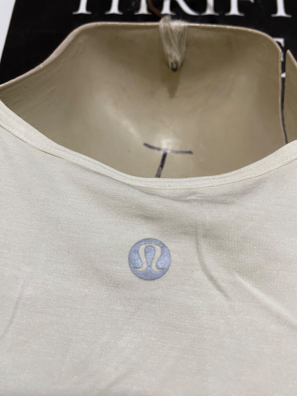 LULULEMON |S| BUST 17| WHITE OFF-WHITE COLD SHOULDER CUTOUT CROP TOP SHORT SLEEVE SHIRT
