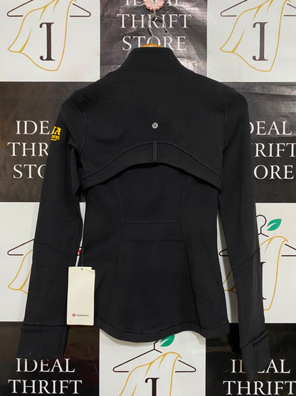 LULULEMON |S| BUST 15| BLACK DEFINE JACKET SPECIAL EDITION YELLOW ACCENTS THUMBHOLES