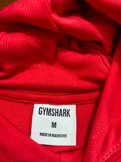 GYMSHARK |M| BUST 20| VIBRANT RED CROPPED HOODIE LONG SLEEVE PULLOVER