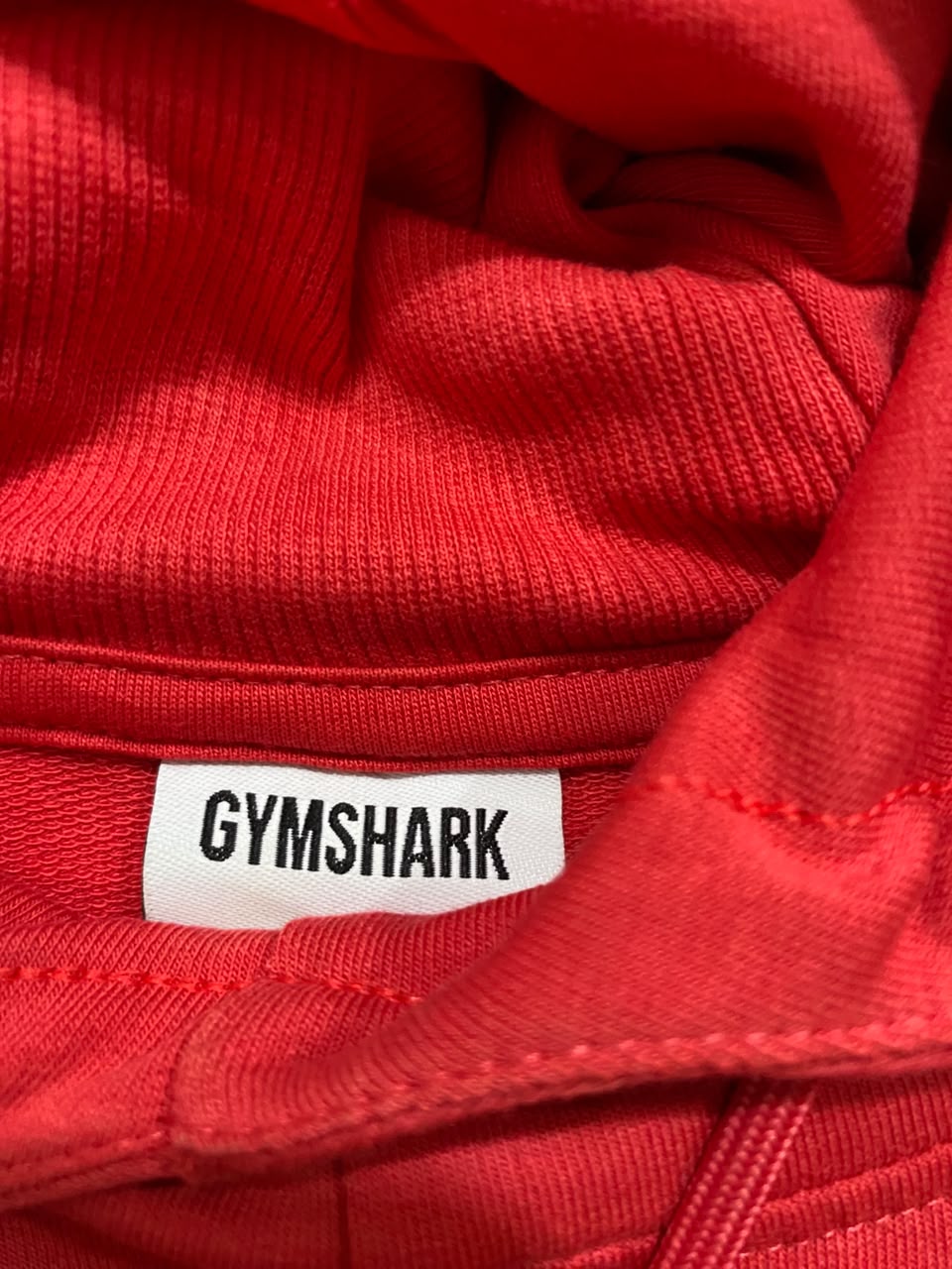 GYMSHARK |M| BUST 20| VIBRANT RED CROPPED HOODIE LONG SLEEVE PULLOVER