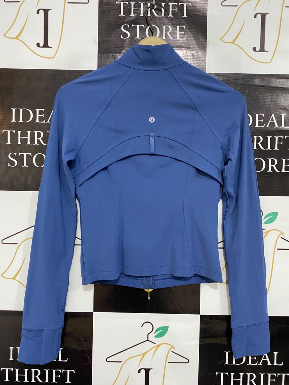LULULEMON |S| BUST 15| BLUE DEFINE JACKET FULL-ZIP ATHLETIC TRACK JACKET WITH THUMBHOLES