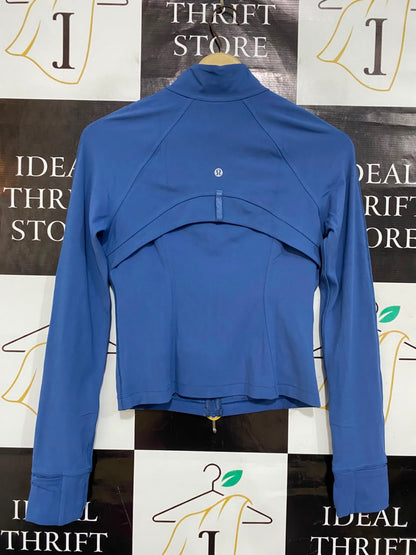 LULULEMON |S| BUST 15| BLUE DEFINE JACKET FULL-ZIP ATHLETIC TRACK JACKET WITH THUMBHOLES