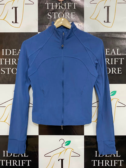 LULULEMON |S| BUST 15| BLUE DEFINE JACKET FULL-ZIP ATHLETIC TRACK JACKET WITH THUMBHOLES