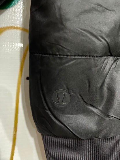LULULEMON |M| BUST 18| BLACK QUILTED PUFFER BOMBER JACKET FULL-ZIP ATHLEISURE OUTERWEAR