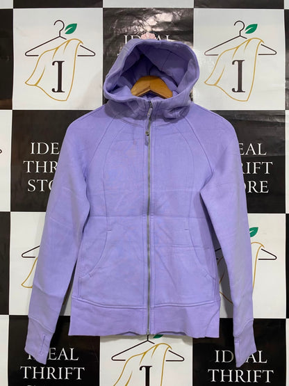 LULULEMON |S| BUST 17| LAVENDER LILAC SCUBA HOODIE FULL-ZIP SWEATSHIRT WITH THUMBHOLES