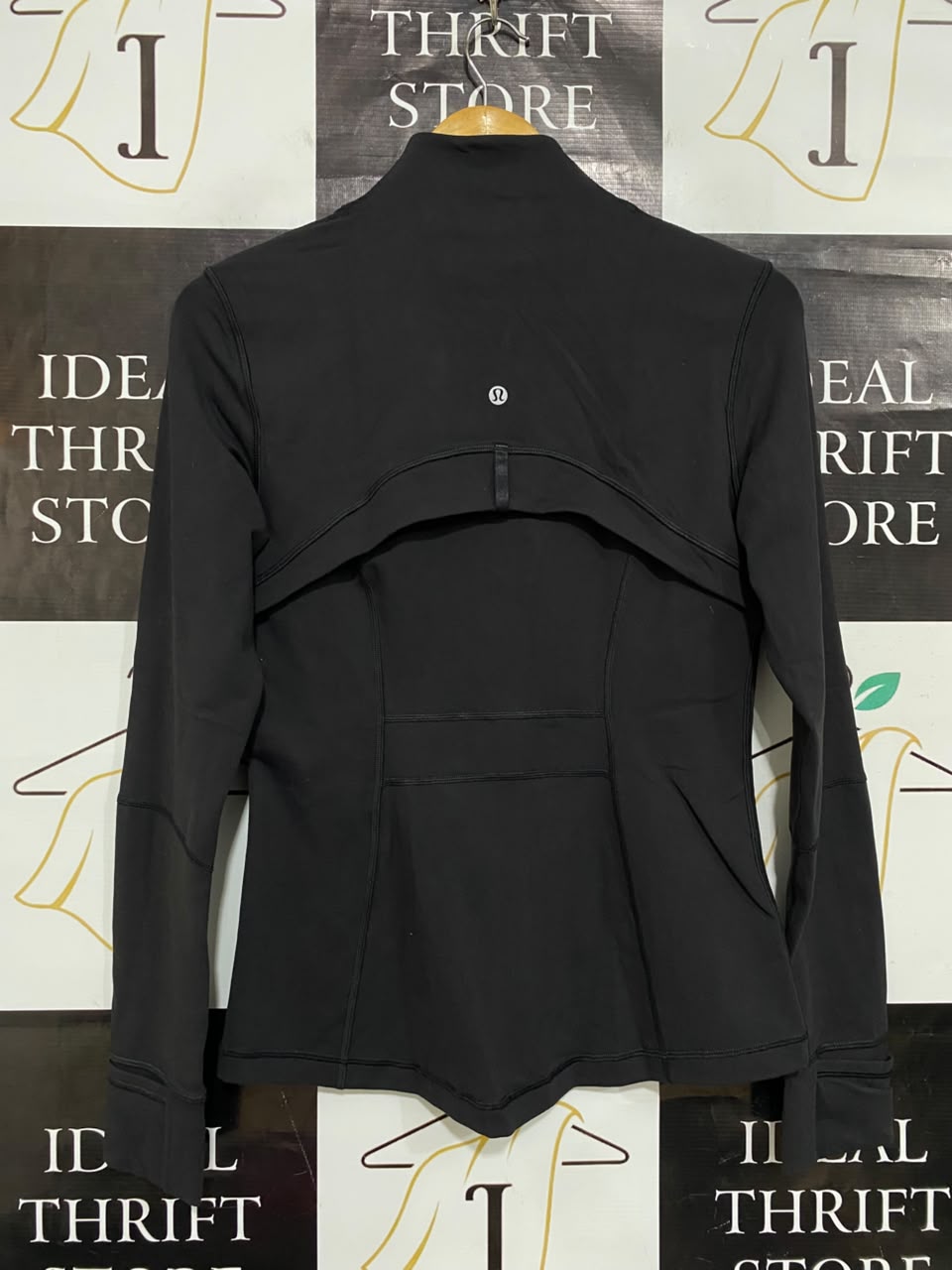 LULULEMON |S| BUST 17| CLASSIC BLACK DEFINE JACKET FULL-ZIP ATHLETIC TRACK JACKET WITH THUMBHOLES