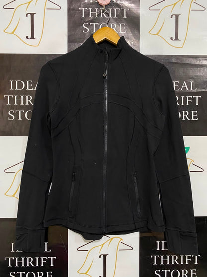 LULULEMON |S| BUST 17| CLASSIC BLACK DEFINE JACKET FULL-ZIP ATHLETIC TRACK JACKET WITH THUMBHOLES