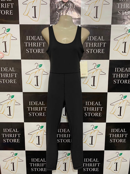 LULULEMON |S| BUST 16| CLASSIC BLACK SLEEVELESS ATHLETIC JUMPSUIT ROMPER