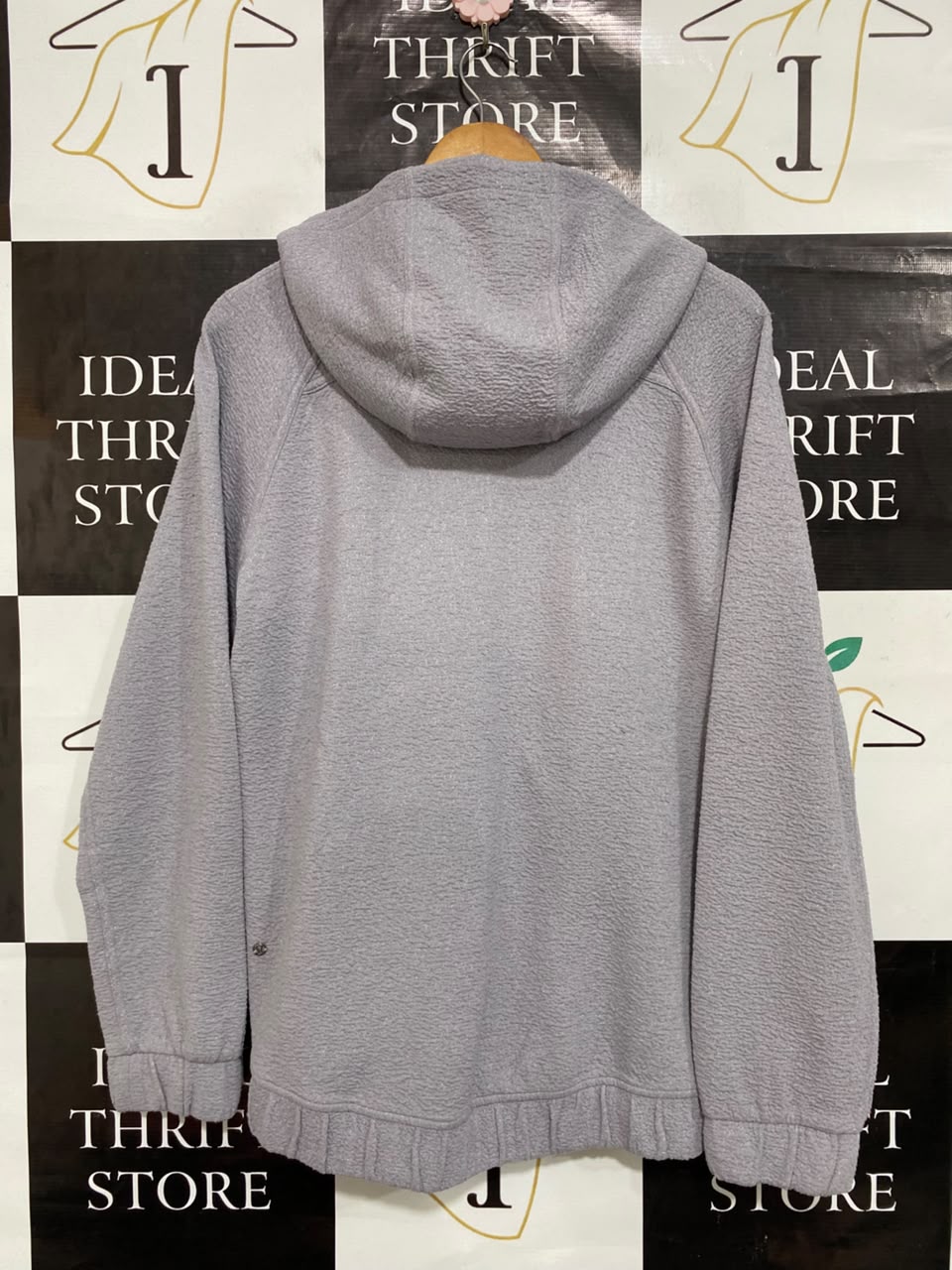 LULULEMON |M| BUST 21| LIGHT PURPLE/GREY TEXTURED FLEECE FULL-ZIP HOODIE CASUAL JACKET