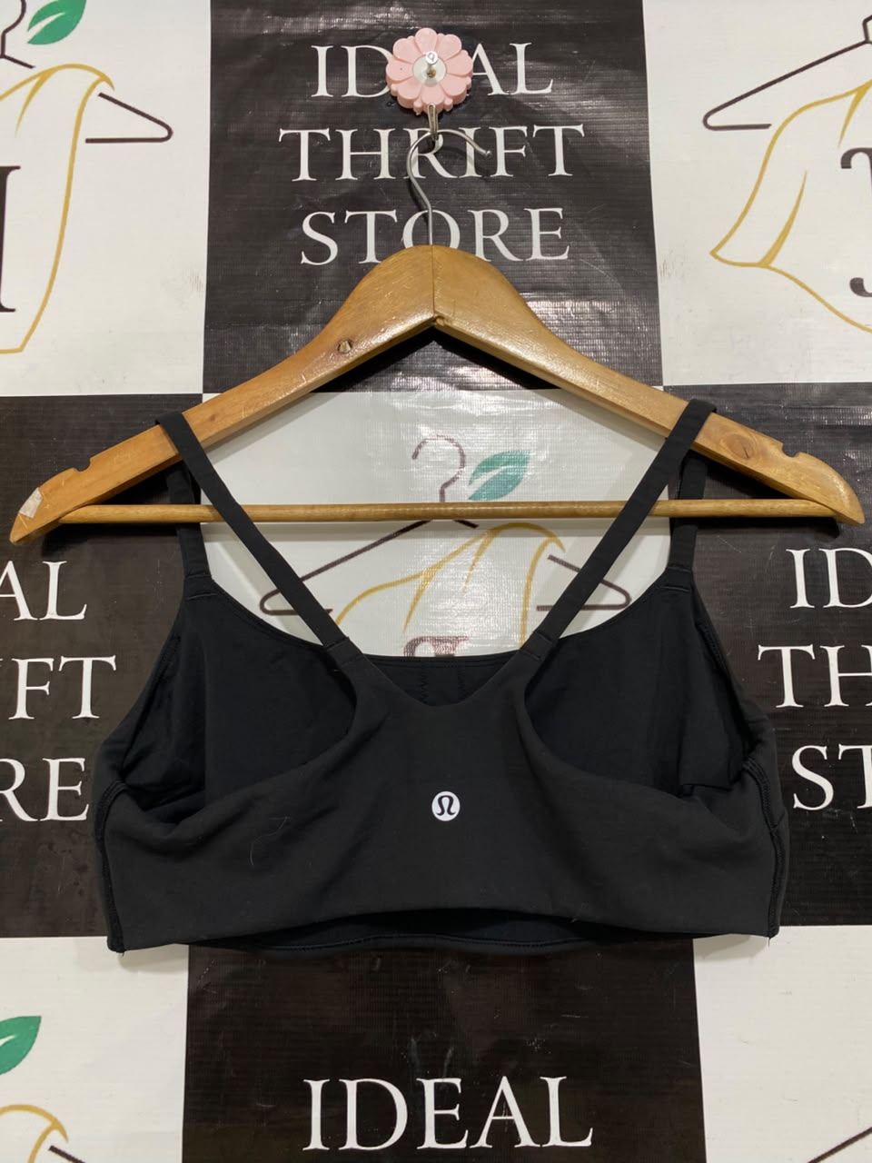 LULULEMON |S| BUST 14| CLASSIC BLACK LIGHT SUPPORT STRAPPY SPORTS BRA YOGA WORKOUT TOP