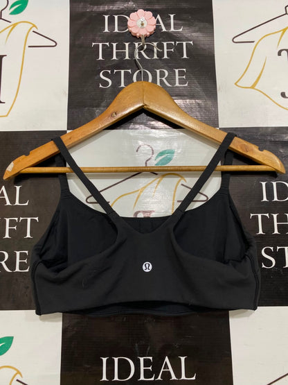 LULULEMON |S| BUST 14| CLASSIC BLACK LIGHT SUPPORT STRAPPY SPORTS BRA YOGA WORKOUT TOP