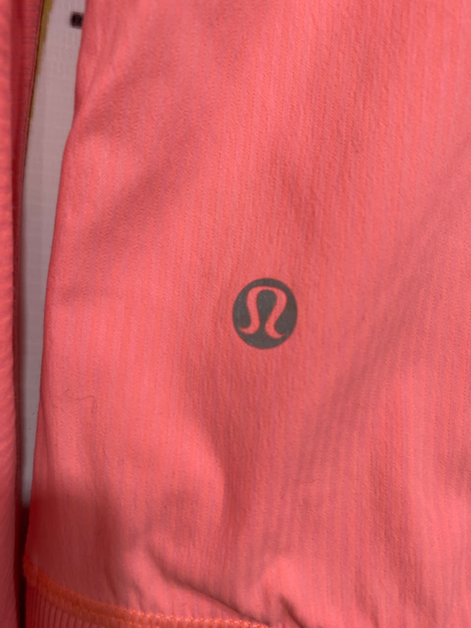 LULULEMON |S| BUST 19| NEON CORAL PINK FULL-ZIP HOODED WINDPROTECT ATHLETIC JACKET