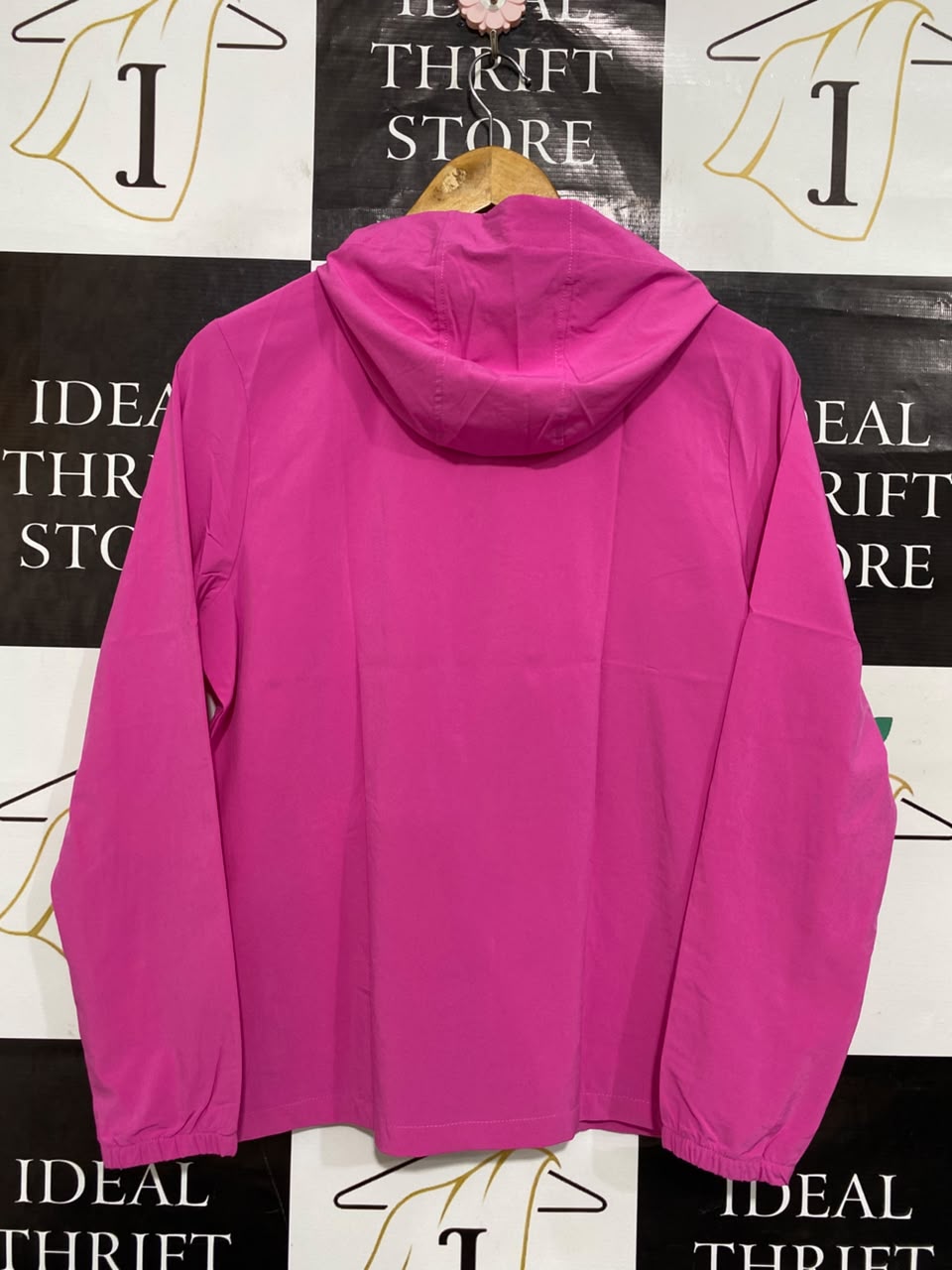 LULULEMON |M| BUST 19| BRIGHT PINK FUCHSIA FULL-ZIP HOODED LIGHTWEIGHT WINDPROTECT ATHLETIC JACKET