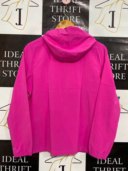 LULULEMON |M| BUST 19| BRIGHT PINK FUCHSIA FULL-ZIP HOODED LIGHTWEIGHT WINDPROTECT ATHLETIC JACKET