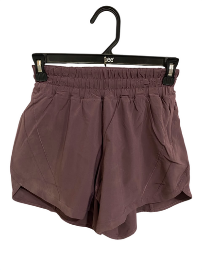 LULULEMON |XS| WAIST 24| MAUVE / DUSTY PLUM HIGH-WAISTED ATHLETIC RUNNING SHORTS ACTIVEWEAR