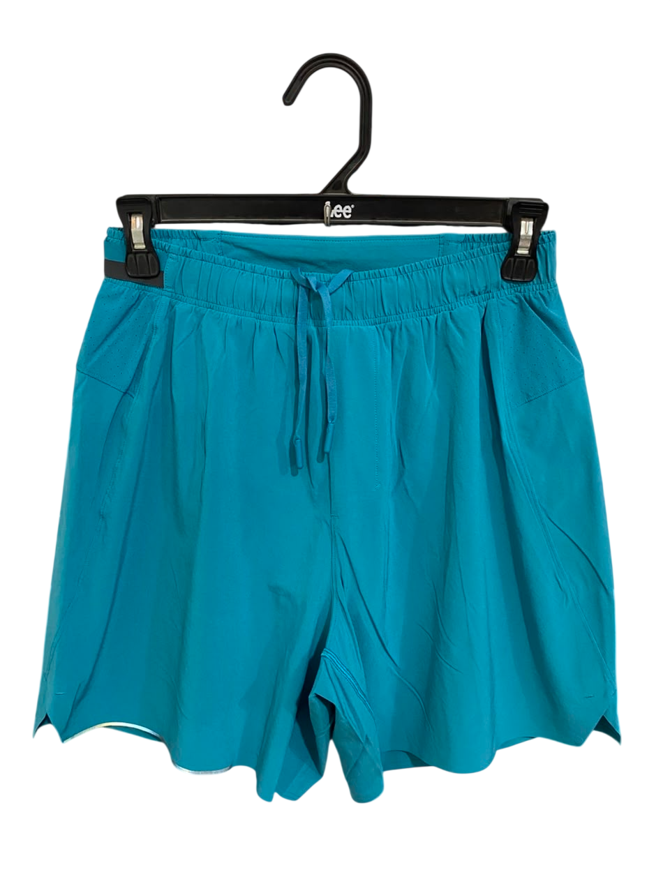 LULULEMON |S| WAIST 26| TEAL / TURQUOISE HIGH-WAISTED ATHLETIC RUNNING SHORTS ACTIVEWEAR