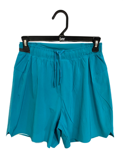 LULULEMON |S| WAIST 26| TEAL / TURQUOISE HIGH-WAISTED ATHLETIC RUNNING SHORTS ACTIVEWEAR