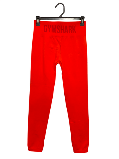 GYMSHARK |S| WAIST 26| VIBRANT RED LOGO-WAISTBAND SEAMLESS HIGH-WAISTED LEGGINGS ACTIVEWEAR