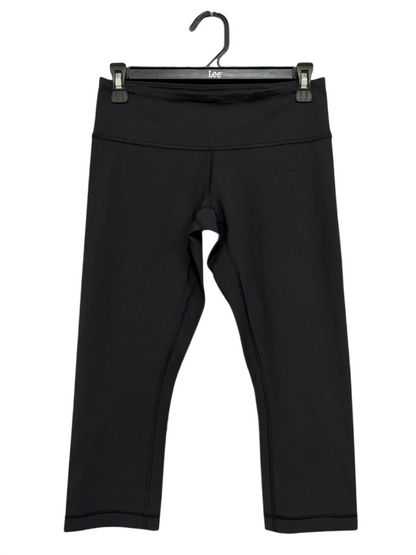 LULULEMON |S| WAIST 26| CLASSIC BLACK HIGH-WAISTED CROP ATHLETIC LEGGINGS ACTIVEWEAR