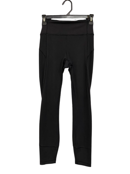 LULULEMON |XXS| WAIST 22| BLACK HIGH-WAISTED CONTOURED ATHLETIC LEGGINGS ACTIVEWEAR