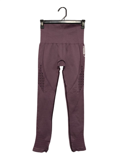 GYMSHARK |XXS| WAIST 22| MAUVE SEAMLESS PERFORATED LEGGINGS ACTIVEWEAR