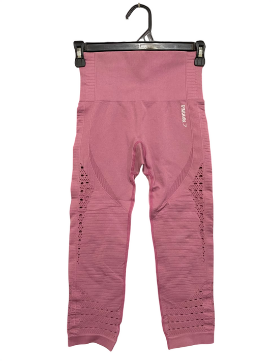 GYMSHARK |XS| WAIST 22| DUSTY PINK SEAMLESS PERFORATED LEGGINGS ACTIVEWEAR