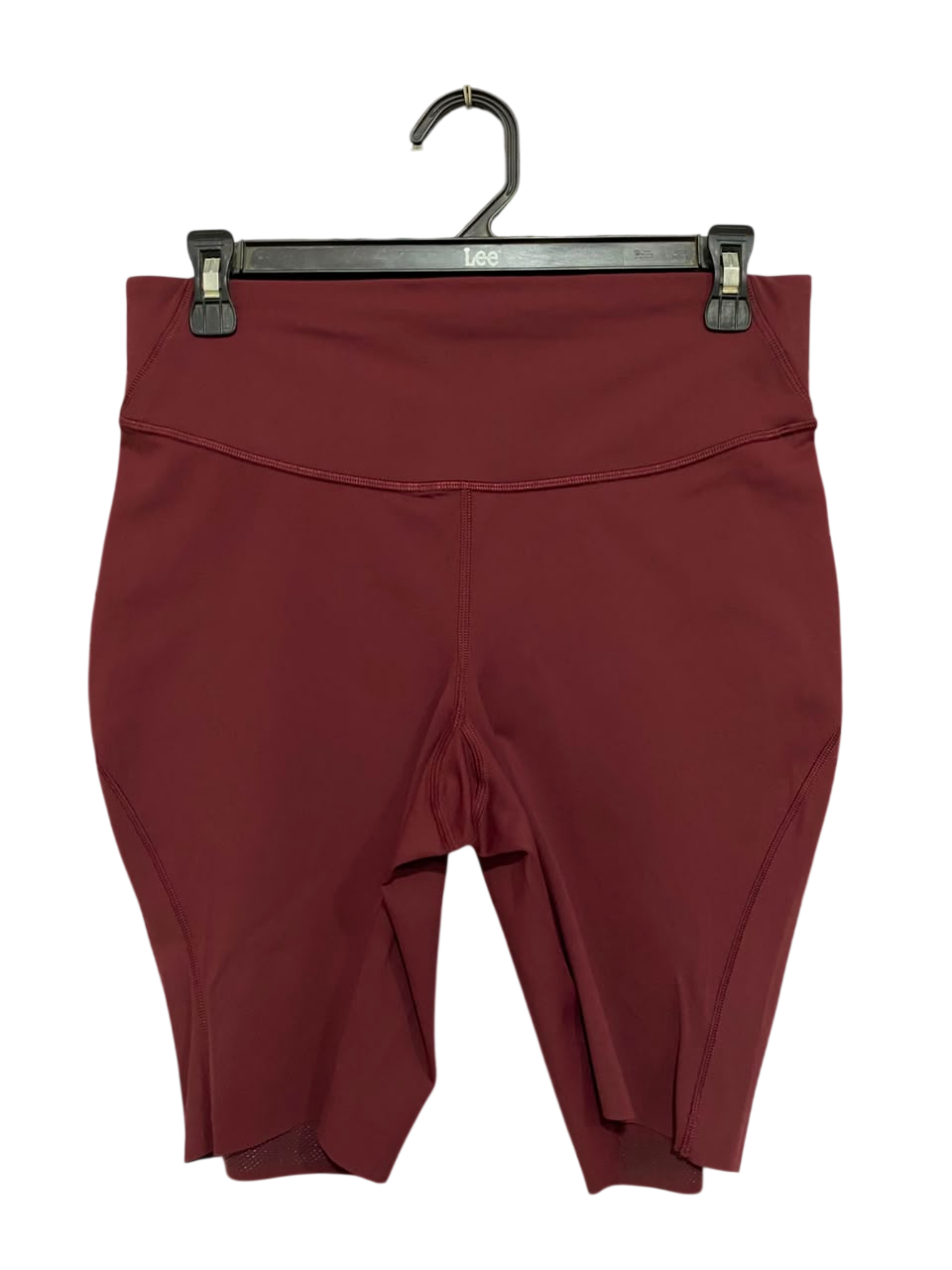 LULULEMON |M| WAIST 28| MAROON BURGUNDY HIGH-WAISTED ATHLETIC BIKER SHORTS ACTIVEWEAR