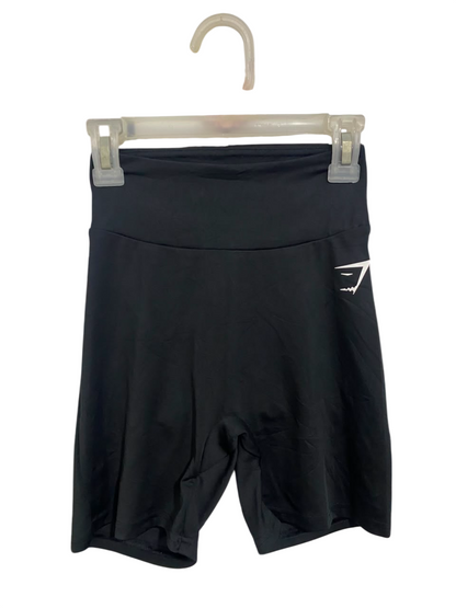 GYMSHARK |XXS| WAIST 18| BLACK HIGH-WAISTED BIKER SHORTS ACTIVEWEAR