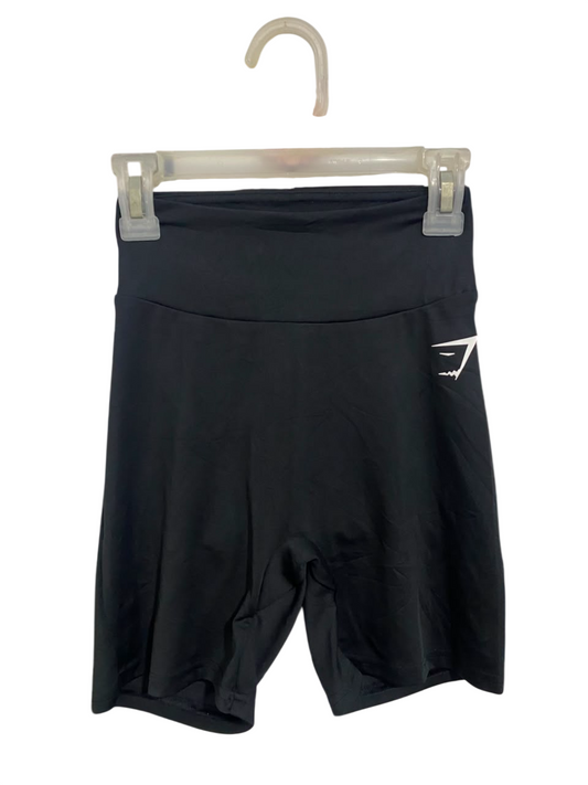 GYMSHARK |XXS| WAIST 18| BLACK HIGH-WAISTED BIKER SHORTS ACTIVEWEAR