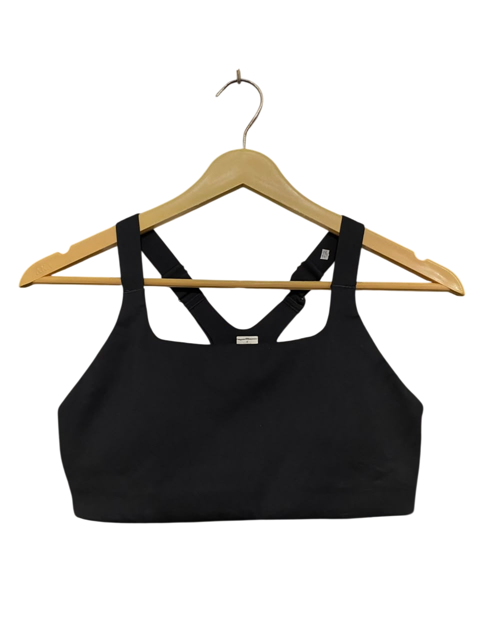 LULULEMON |S| BUST 14| BLACK SQUARE NECK ADJUSTABLE STRAP SPORTS BRA CROP TOP ACTIVEWEAR