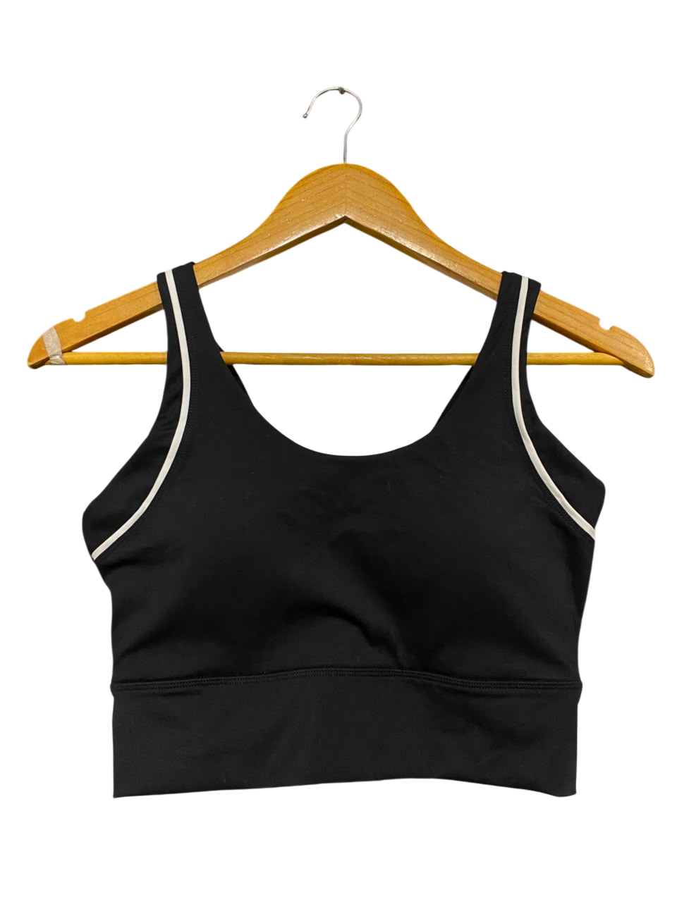 LULULEMON |M| BUST 15| BLACK AND WHITE TRIM SPORTS BRA CROP TOP ATHLETIC GYM ACTIVEWEAR