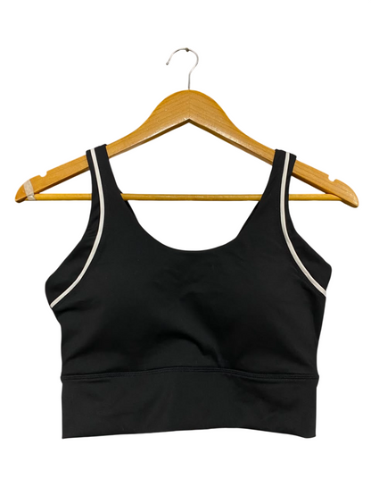 LULULEMON |M| BUST 15| BLACK AND WHITE TRIM SPORTS BRA CROP TOP ATHLETIC GYM ACTIVEWEAR