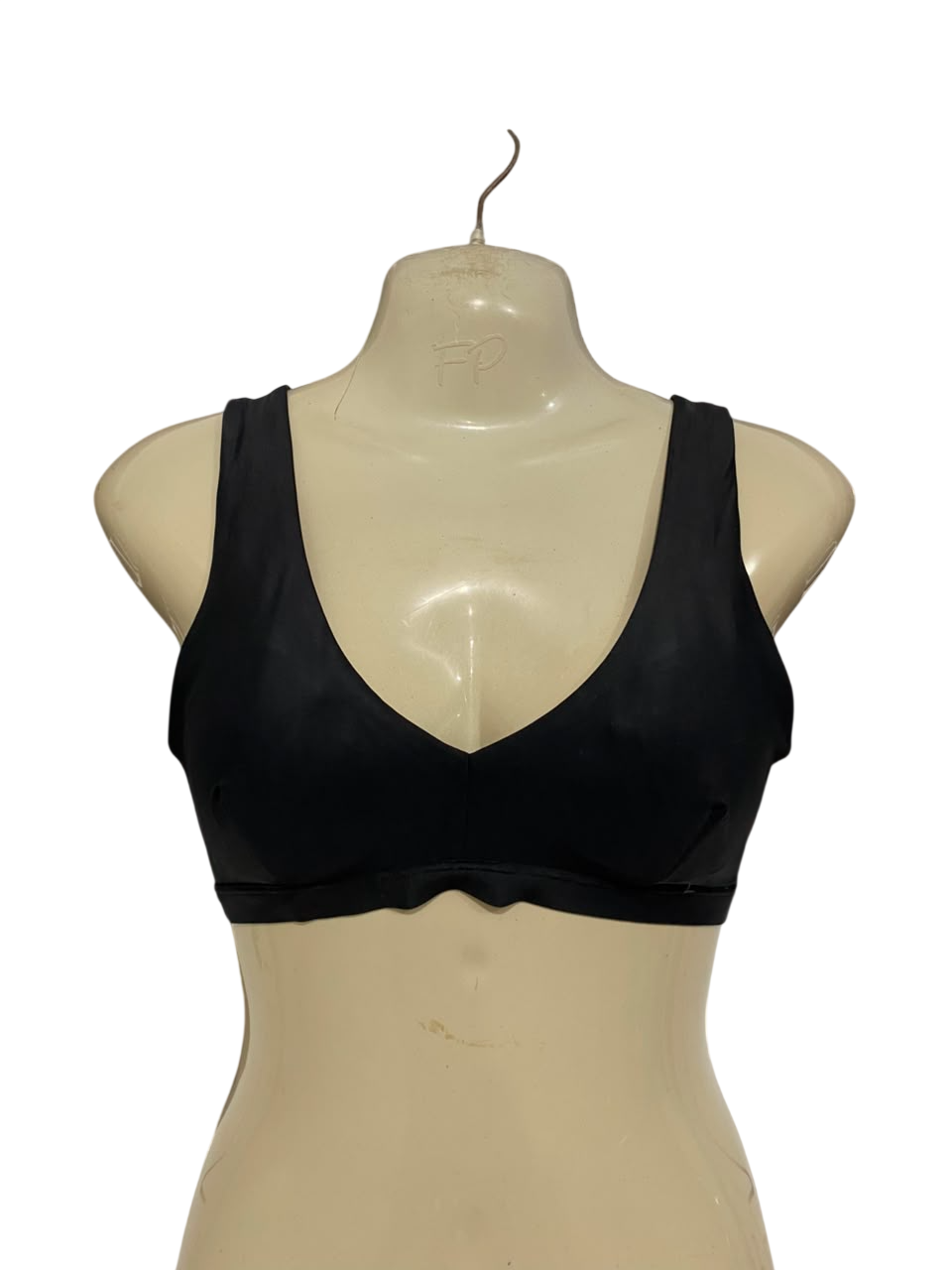 LULULEMON |XS| BUST 13| BLACK V-NECK SPORTS BRA CROP TOP ATHLETIC GYM ACTIVEWEAR