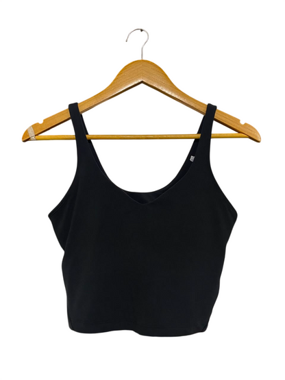 LULULEMON |S| BUST 14| BLACK CROP TOP TANK TOP V-NECK ATHLETIC WORKOUT ACTIVEWEAR