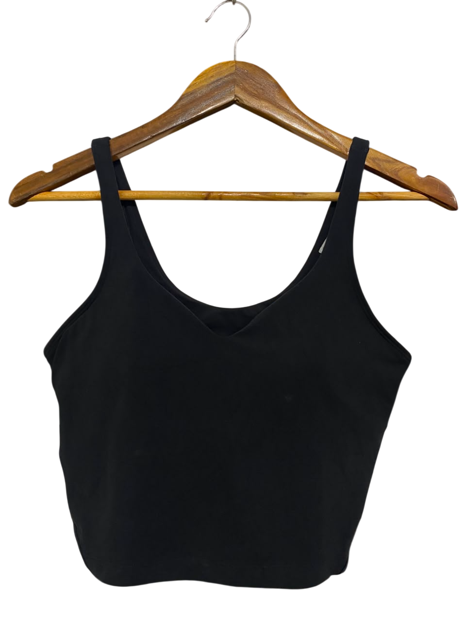 LULULEMON |S| BUST 14| BLACK CROP TOP TANK TOP V-NECK ATHLETIC WORKOUT ACTIVEWEAR