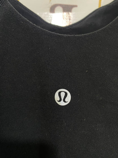 LULULEMON |S| BUST 14| BLACK CROP TOP TANK TOP V-NECK ATHLETIC WORKOUT ACTIVEWEAR