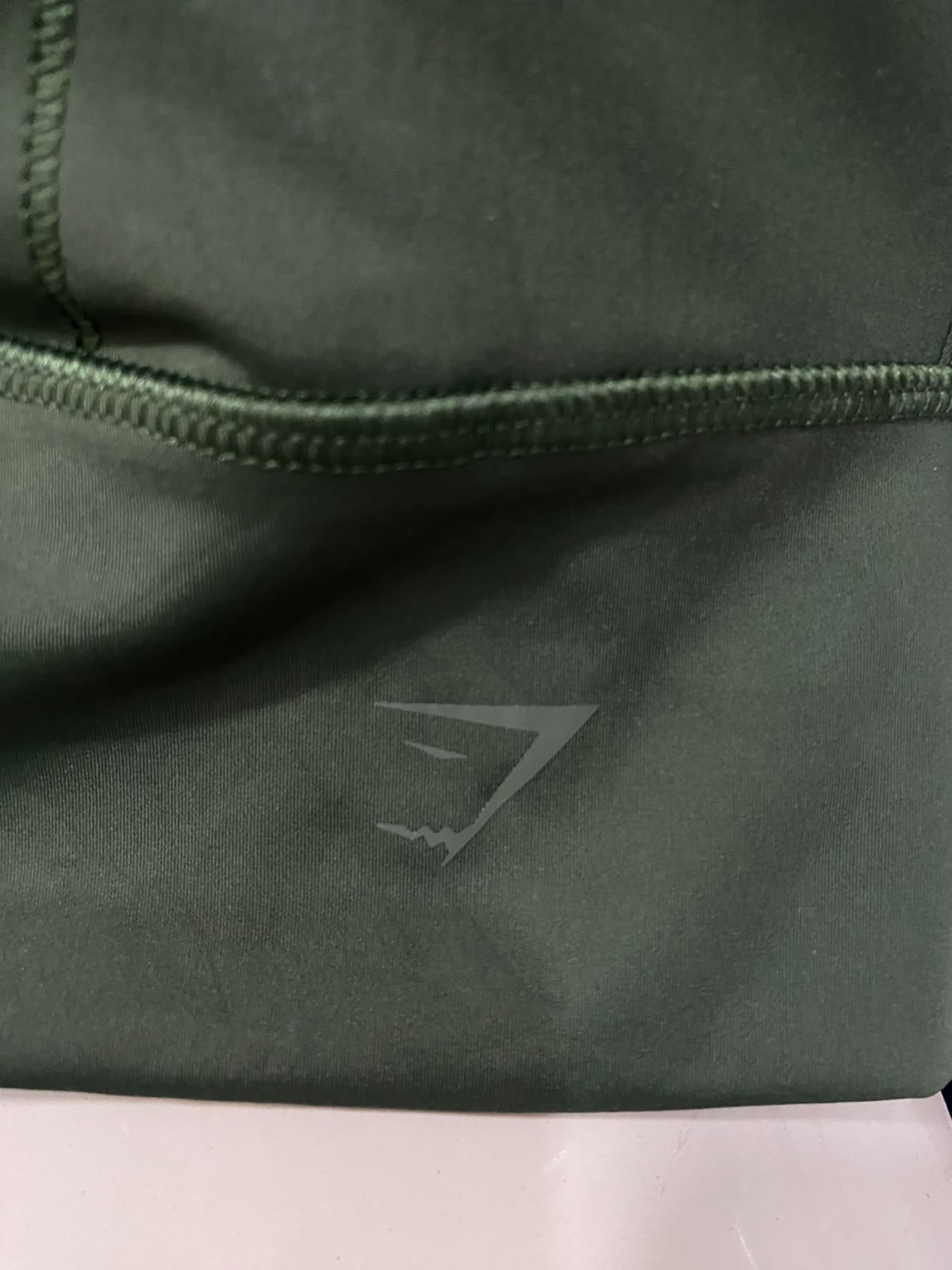 GYMSHARK |M| BUST 15| OLIVE GREEN RUCHED SPORTS BRA CROP TOP ATHLETIC GYM ACTIVEWEAR