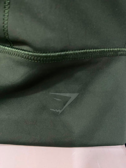 GYMSHARK |M| BUST 15| OLIVE GREEN RUCHED SPORTS BRA CROP TOP ATHLETIC GYM ACTIVEWEAR