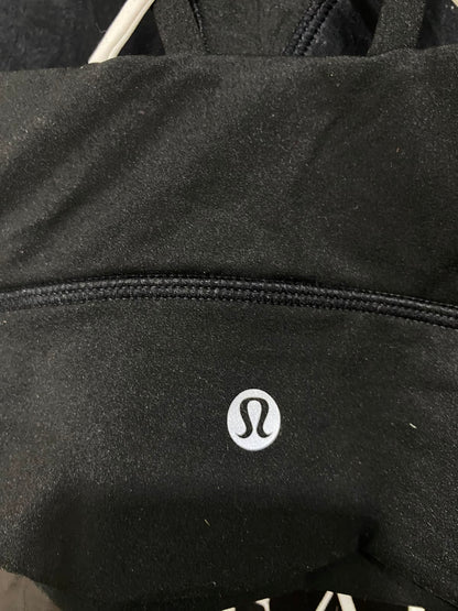 LULULEMON |M| BUST 15| BLACK AND WHITE TRIM SPORTS BRA CROP TOP ATHLETIC GYM ACTIVEWEAR