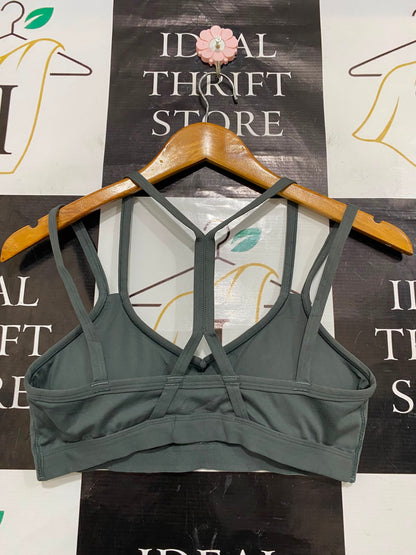GYMSHARK |XS| BUST 13| DARK GREY STRAPPY SPORTS BRA CROP TOP ACTIVEWEAR