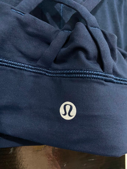 LULULEMON |XXS| BUST 11| NAVY BLUE STRAPPY SPORTS BRA CROP TOP LONG-LINE ACTIVEWEAR