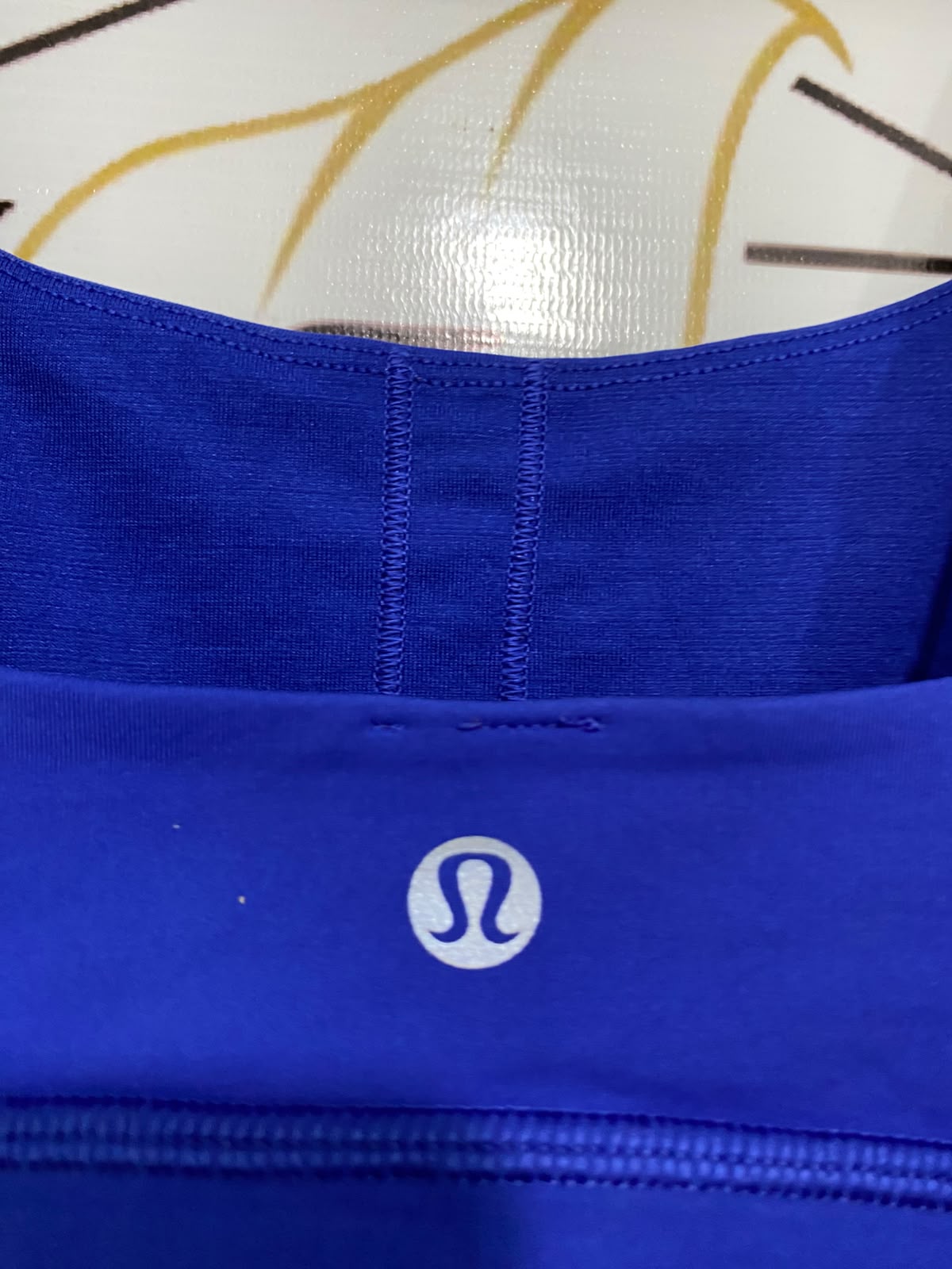 LULULEMON |XS| BUST 12| ROYAL BLUE BLACK STRAP SPORTS BRA CROP TOP LONG-LINE ACTIVEWEAR