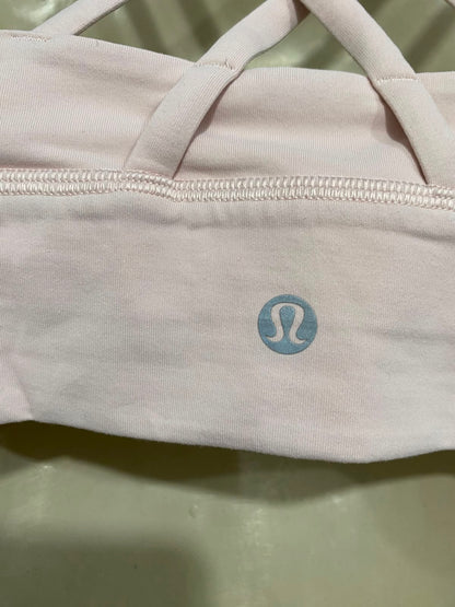 LULULEMON |XS| BUST 13| BLUSH PINK NUDE SCOOP NECK SPORTS BRA CROP TOP LONG-LINE ACTIVEWEAR