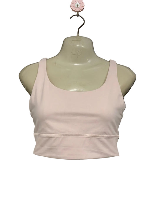 LULULEMON |XS| BUST 13| BLUSH PINK NUDE SCOOP NECK SPORTS BRA CROP TOP LONG-LINE ACTIVEWEAR