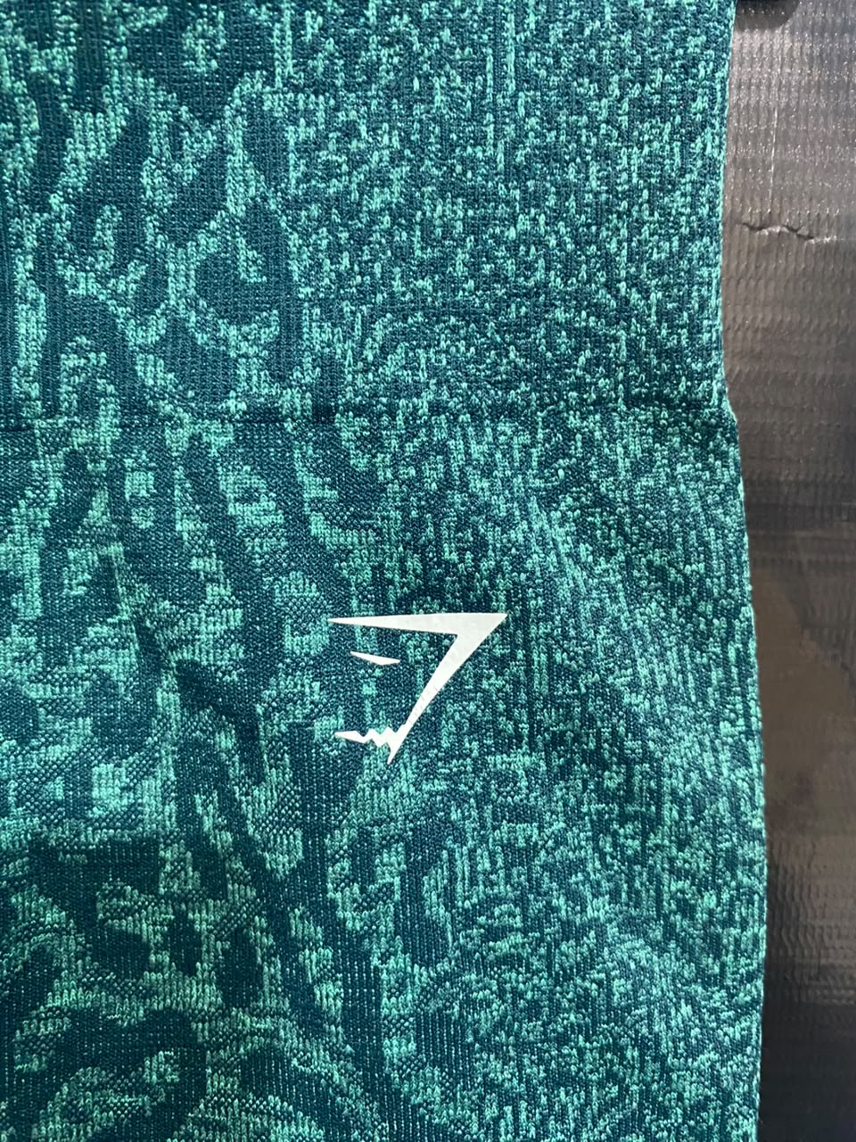 GYMSHARK |XXS| WAIST 20| TEAL GREEN ANIMAL PRINT SEAMLESS BIKER SHORTS ACTIVEWEAR