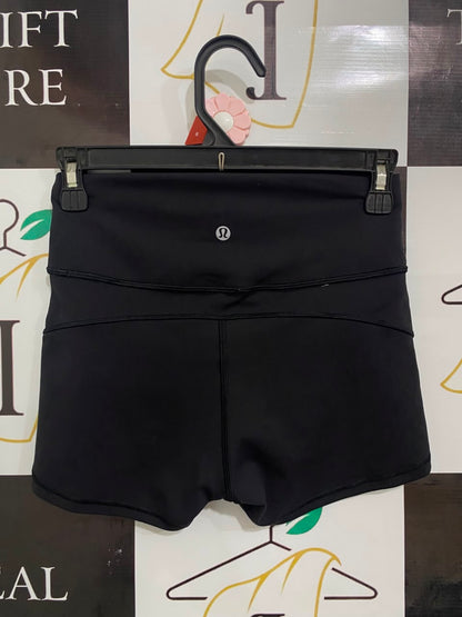 LULULEMON |XS| WAIST 24| BLACK HIGH-WAISTED ATHLETIC YOGA SHORTS ACTIVEWEAR