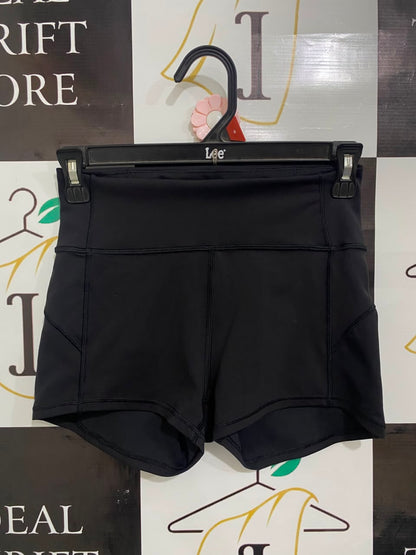 LULULEMON |XS| WAIST 24| BLACK HIGH-WAISTED ATHLETIC YOGA SHORTS ACTIVEWEAR