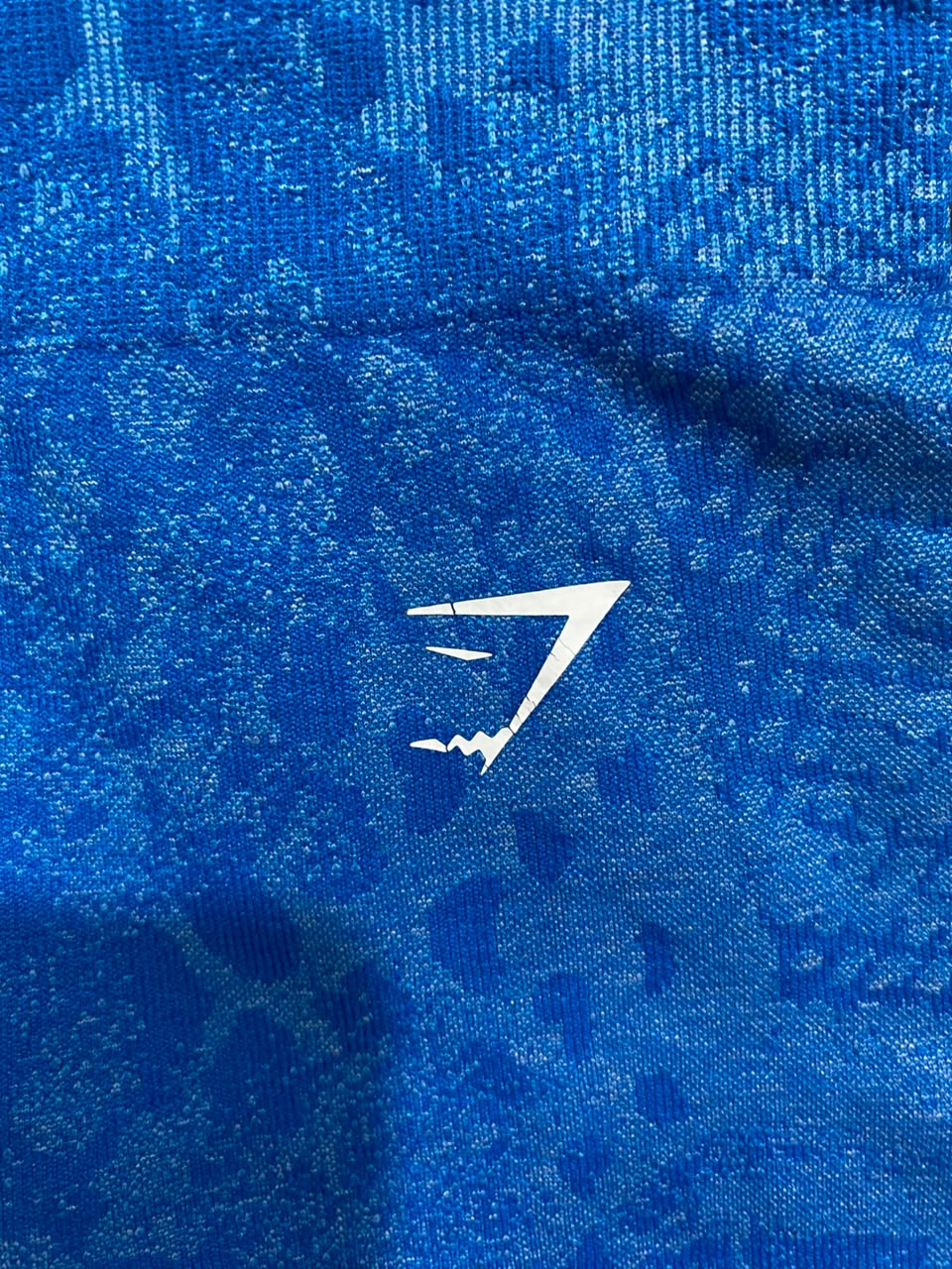 GYMSHARK |XS| WAIST 24| BLUE ANIMAL PRINT SEAMLESS BIKER SHORTS ACTIVEWEAR
