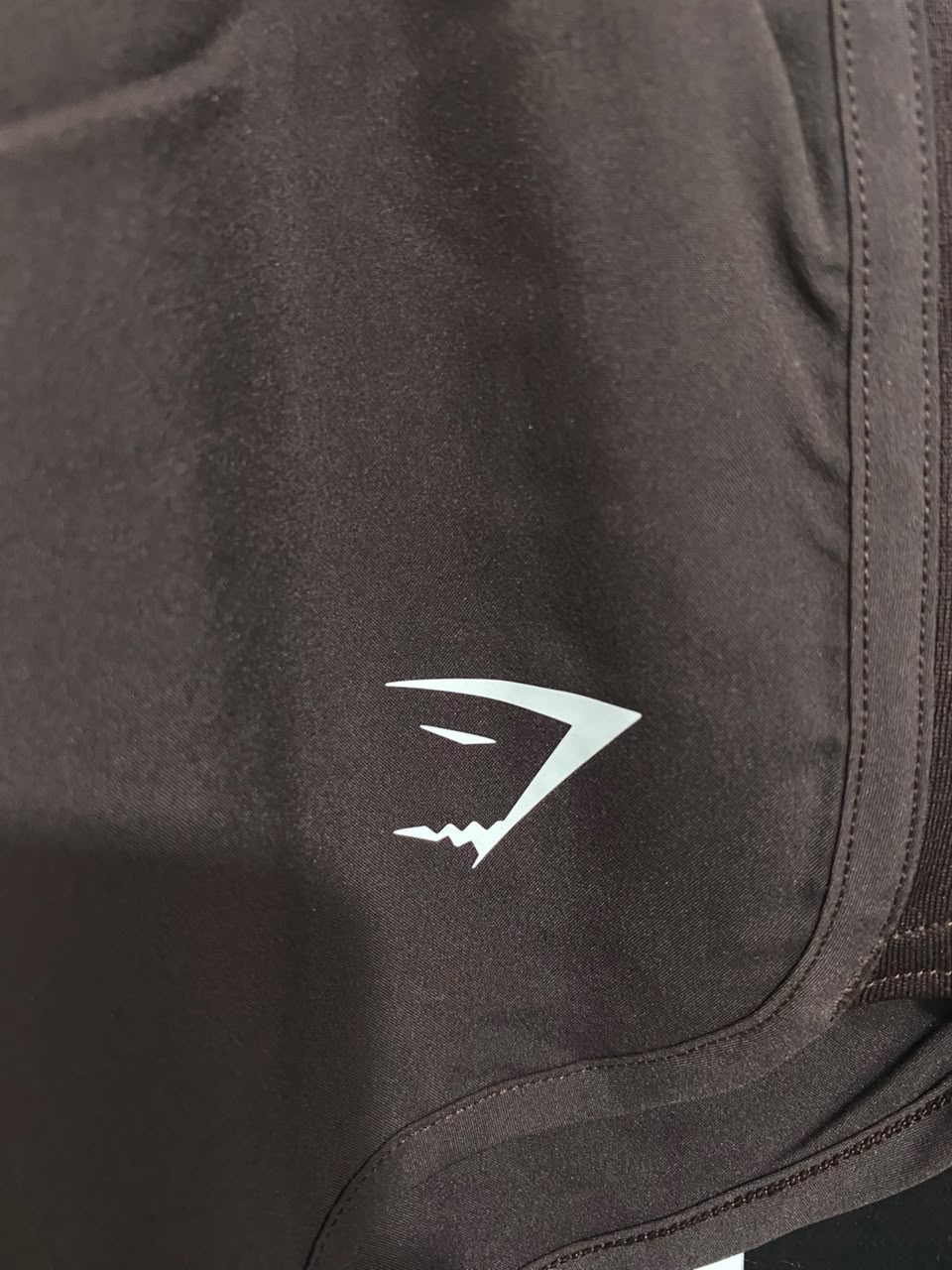 GYMSHARK |M| WAIST 28| BROWN BRANDED WAISTBAND RUNNING SHORTS ACTIVEWEAR