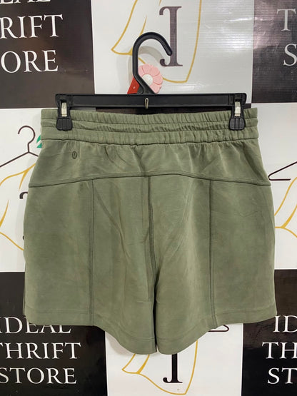 LULULEMON |M| WAIST 28| OLIVE GREEN DRAWSTRING ATHLETIC LOUNGE SHORTS ACTIVEWEAR